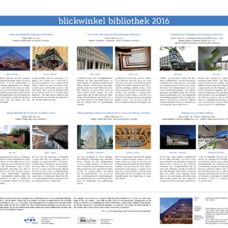 blickwinkel bibliothek 2016 Wandkalender